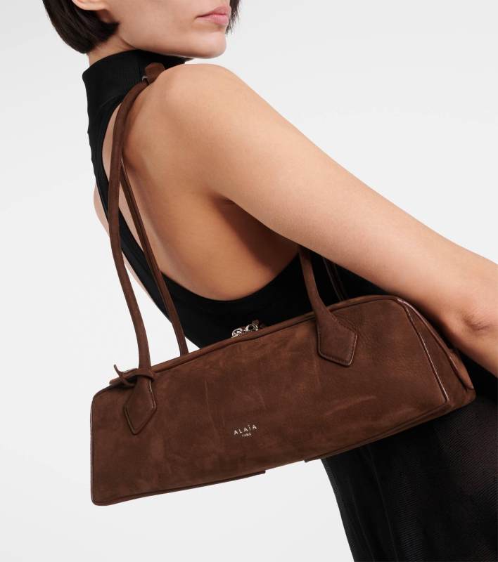 ALAIA Le Teckel Suede Shoulder Bag