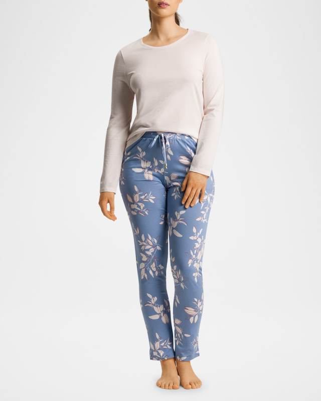 Botanical-Print Lounge Pants
