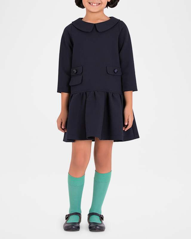 Girl's Classic Collared Dress, Size 3T-12