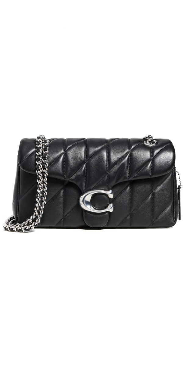 Coach Quilted Tabby Shoulder Bag 26 with Chain LH/Black