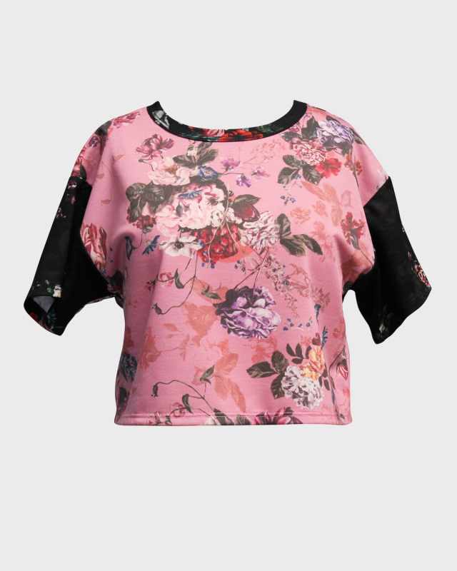 Girl's Floral-Print Boxy Tee, Size 2-14