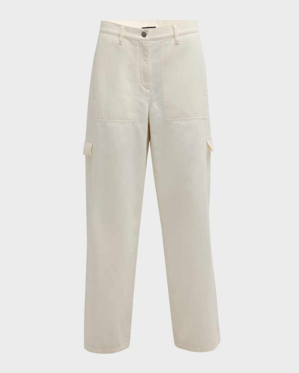 Wide-Leg Organic Cotton Cargo Pants