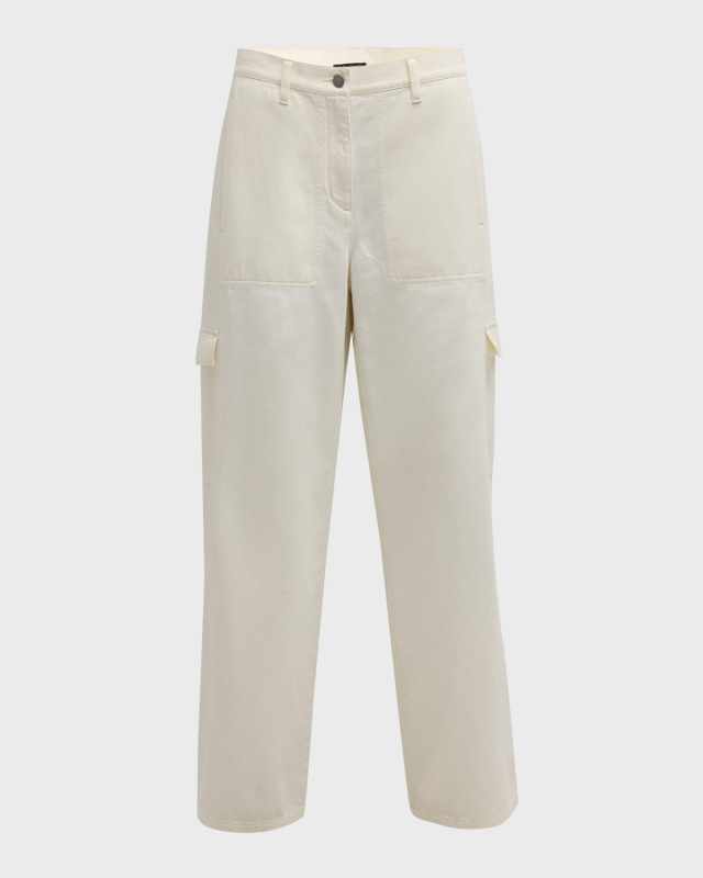 Wide-Leg Organic Cotton Cargo Pants