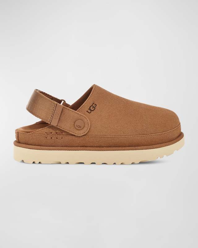 Goldenstar Suede Slingback Clogs