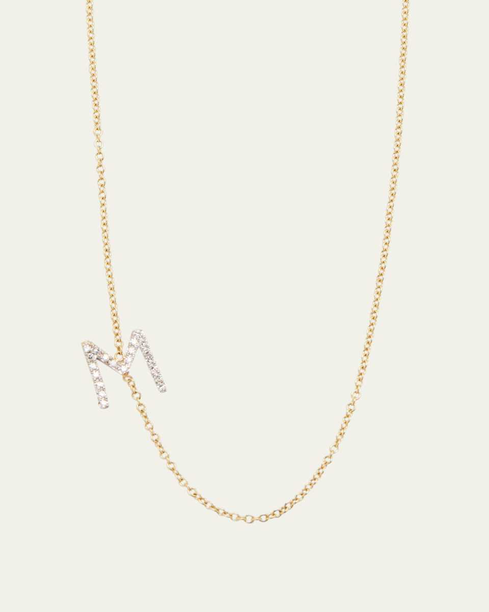 Diamond Asymmetrical Initial Necklace