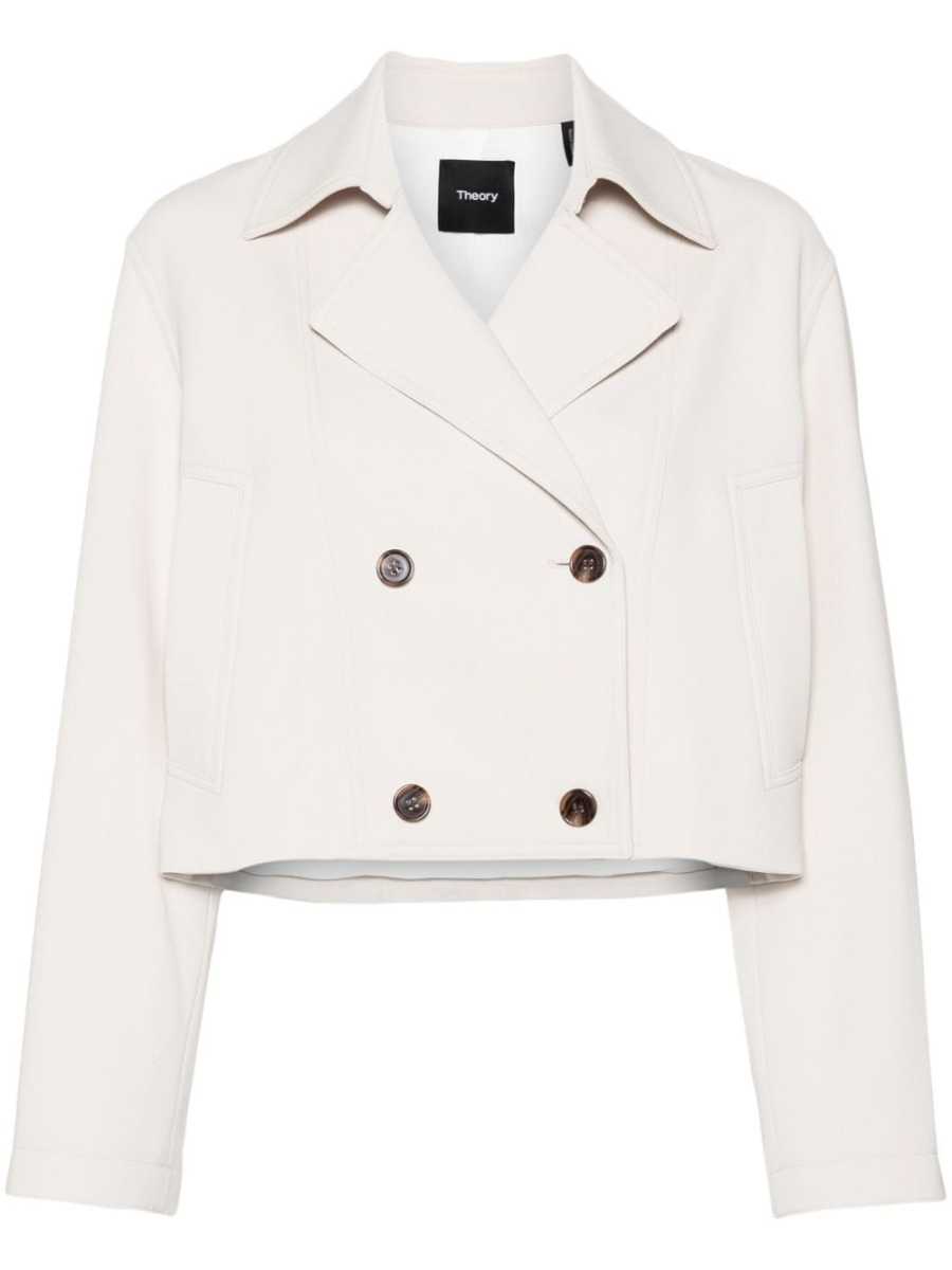 crepe cropped jacket