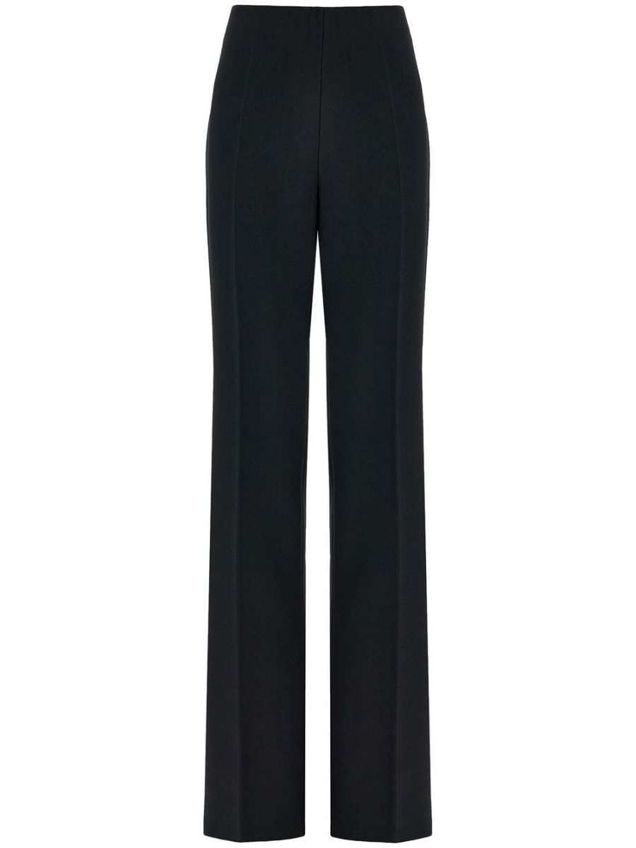 high-waist straight-leg trousers