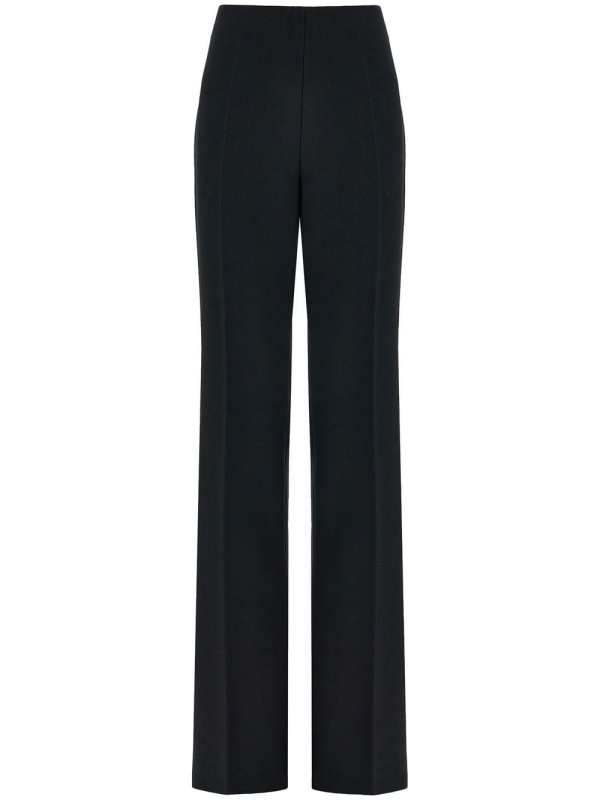 high-waist straight-leg trousers