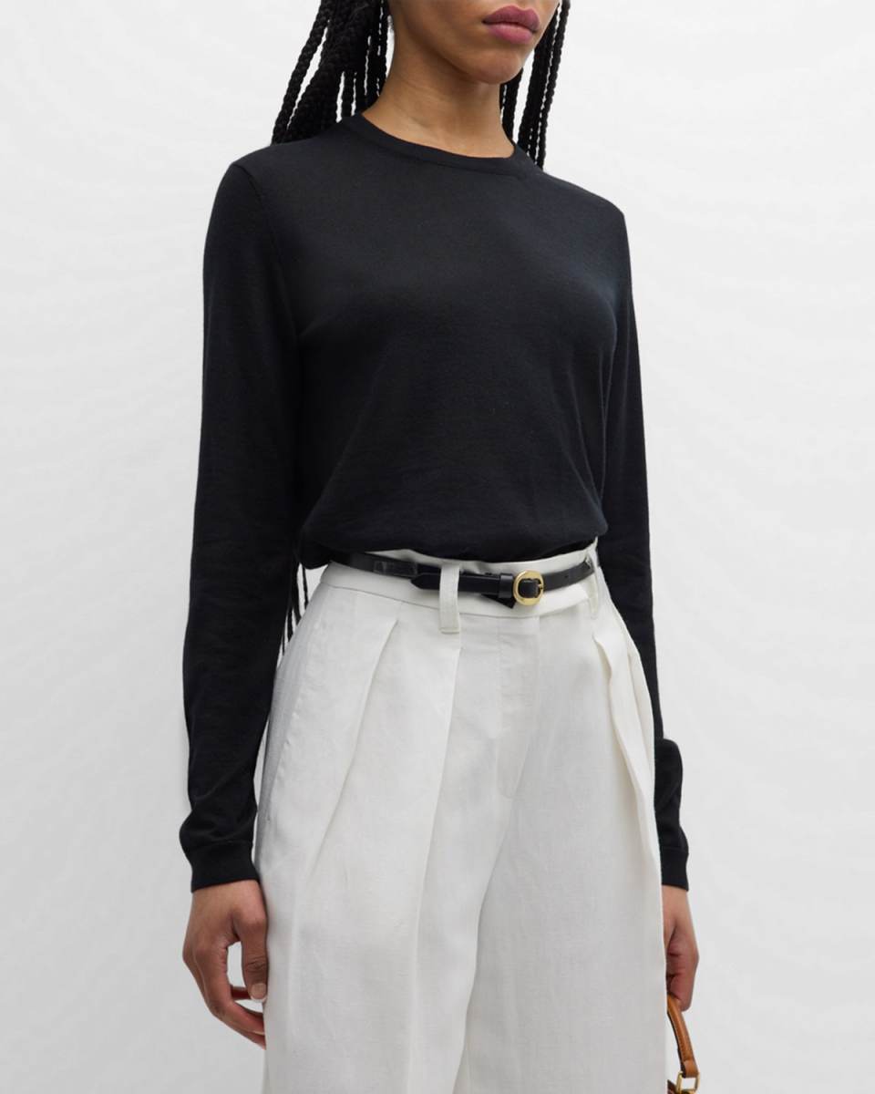 Cashmere Jersey Knit Crewneck