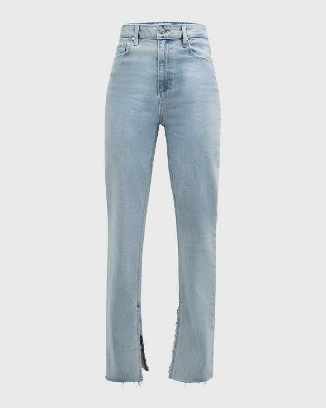 Stella Straight Raw Split-Hem Jeans