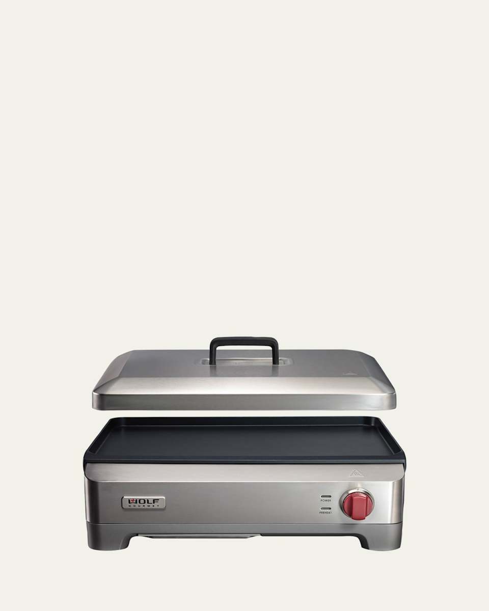Stainless Steel Electric Griddle with Vented Lid