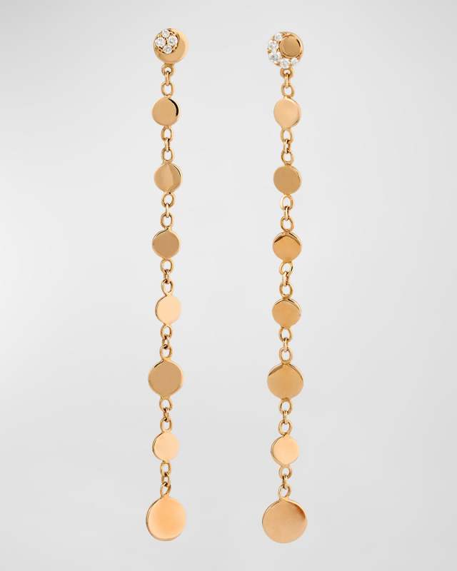 18K Luce Red Gold Diamond Dangle Earrings