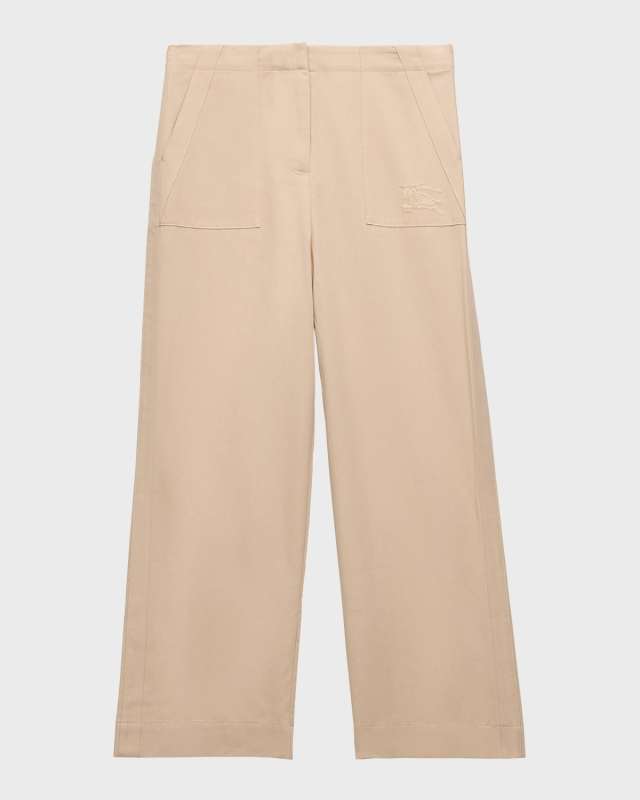 Girl's Orla Wide Leg EKD Embroidered Pants, Size 3-1