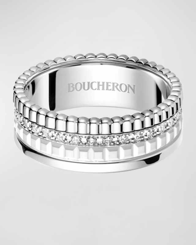 Quatre 18K White Gold Diamond Ring