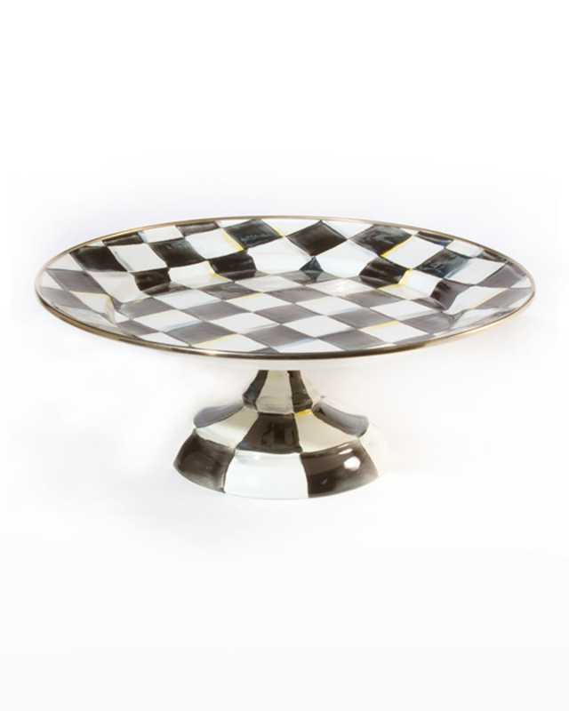 Small Courtly Check Pedestal Platter