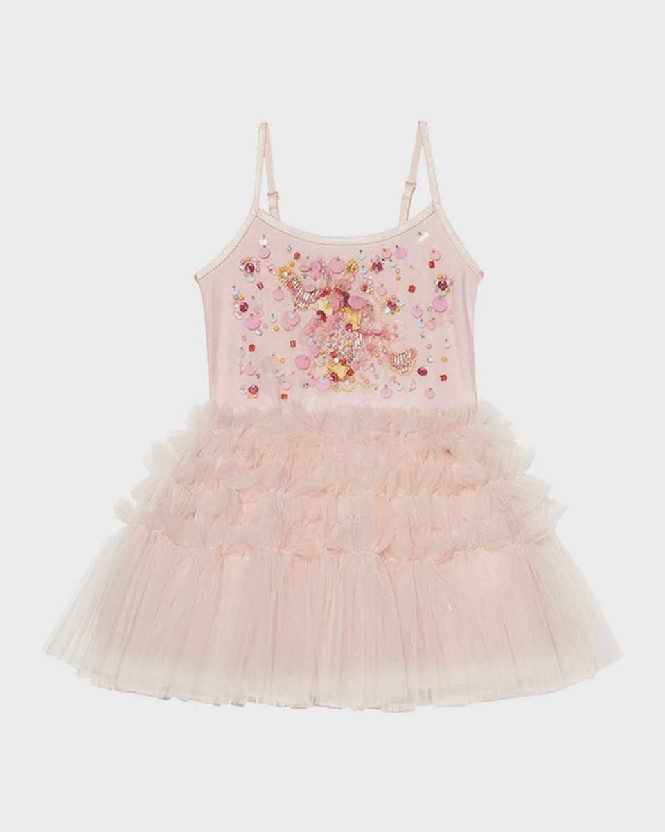 Girl's Bebe Govache Sequined Crystal Tutu Dress, Size 6M-24M