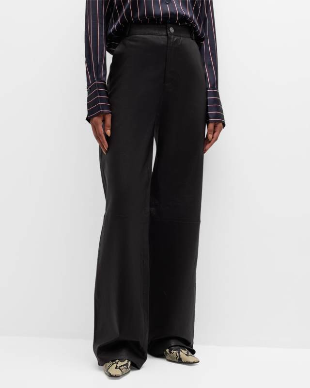 Relaxed Leather Trousers