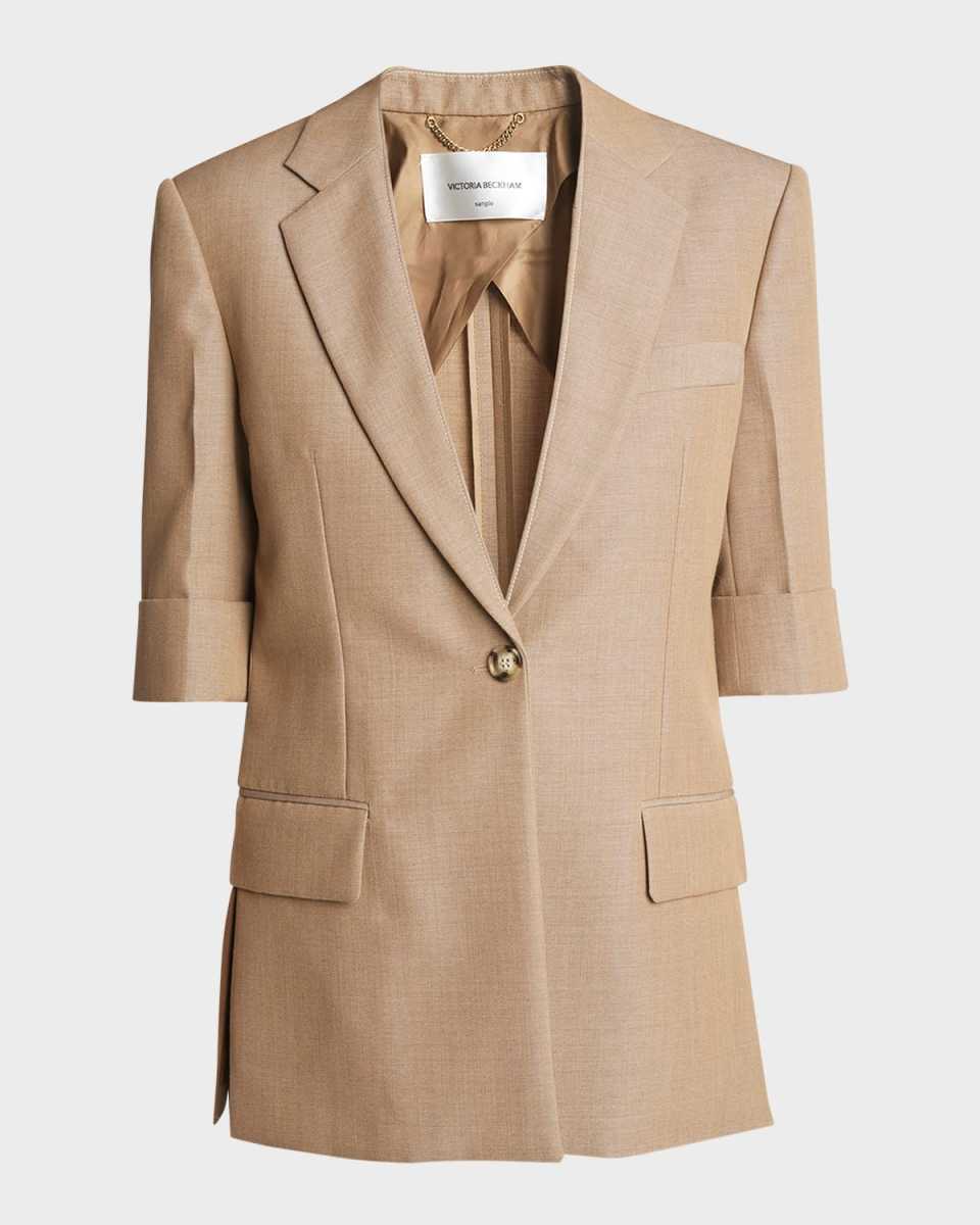 Short-Sleeve Single-Breasted Jacket