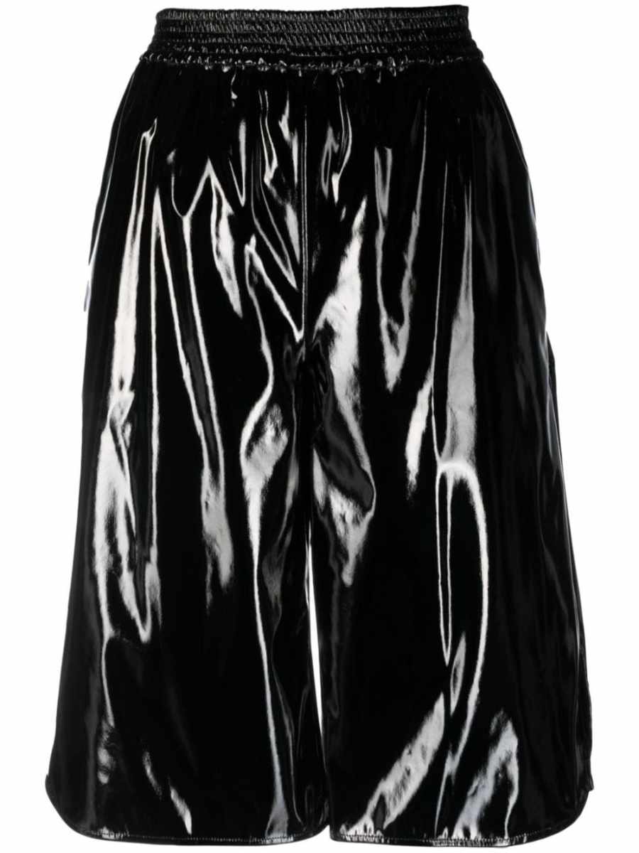 Novalie vinyl high-waisted shorts