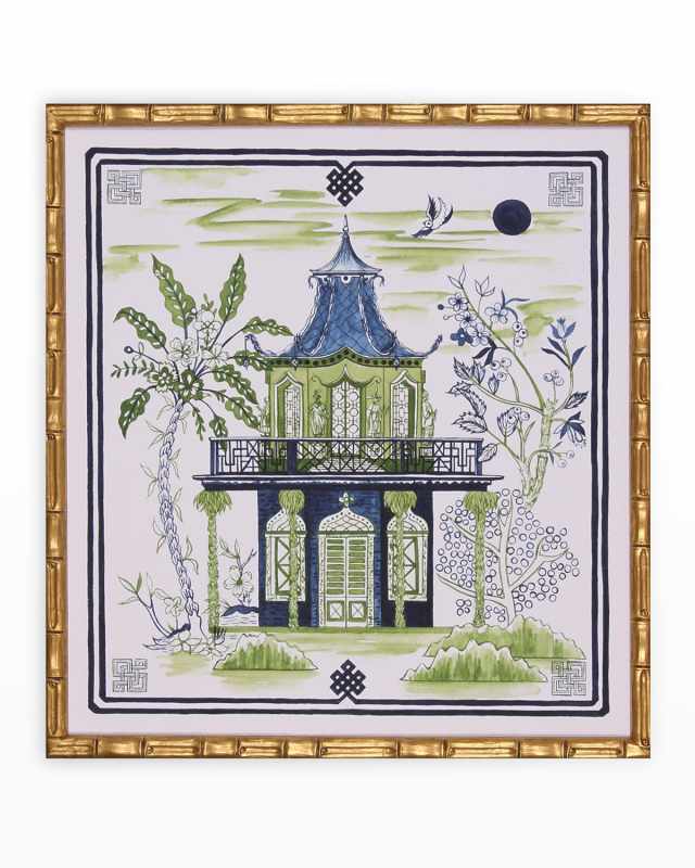 Pagoda Visit II Giclee, 24" x 26"