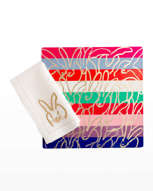 Banded Bunny Gold Leaf & Lacquer Placemat