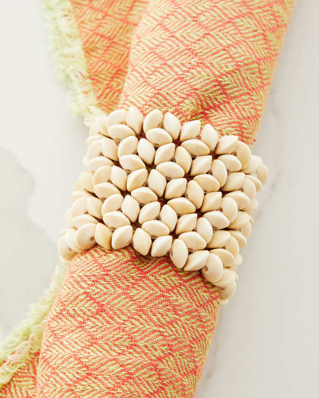 Floral Wood Cuff Napkin Ring
