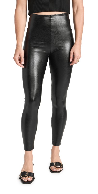 Commando Petite Perfect Control Faux Leather Leggings Black