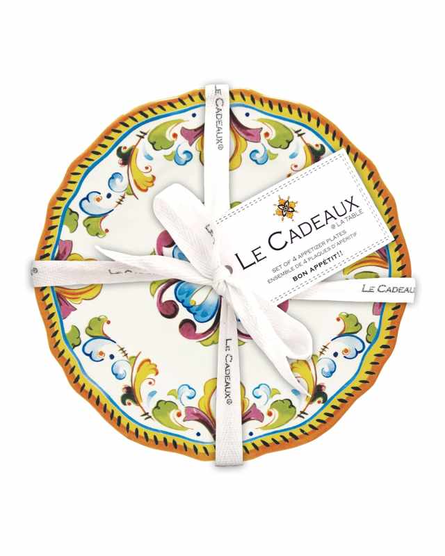 Melamine Appetizer Plates, Set of Four