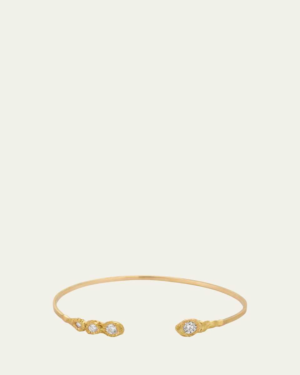 18K Yellow Gold Flavia Diamond Cuff Bracelet