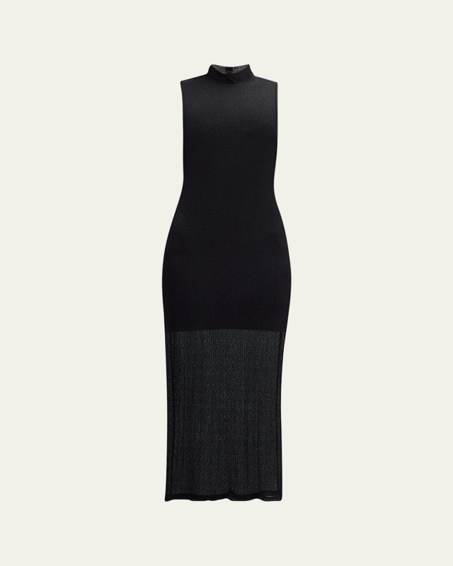 Sleeveless Mesh Midi Dress