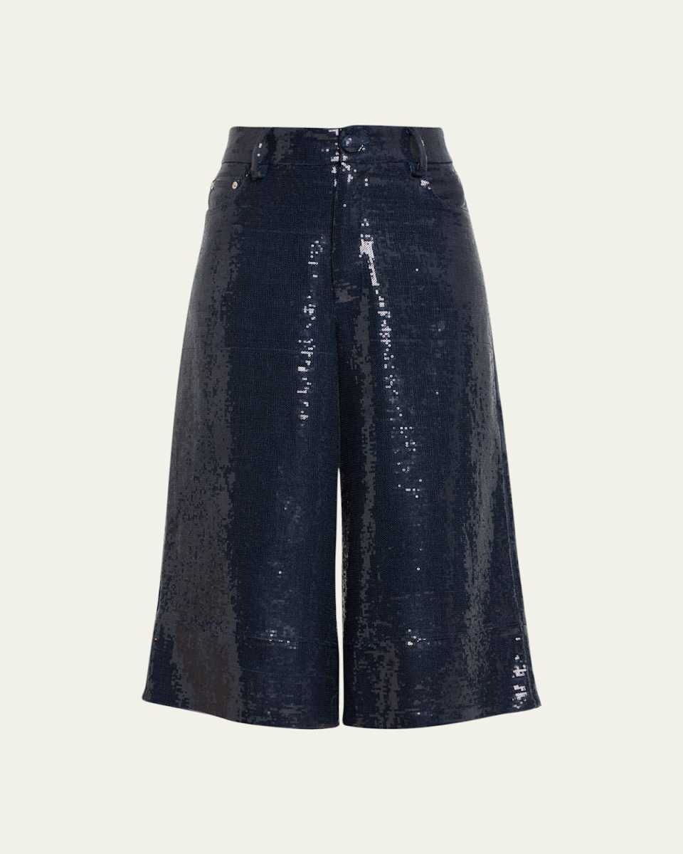 Sequined Cropped Gauchos