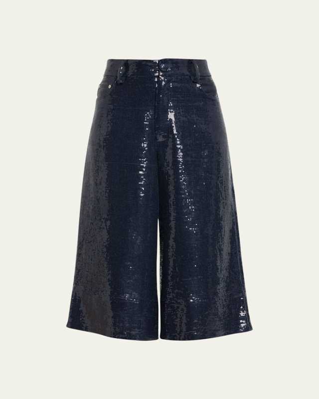 Sequined Cropped Gauchos
