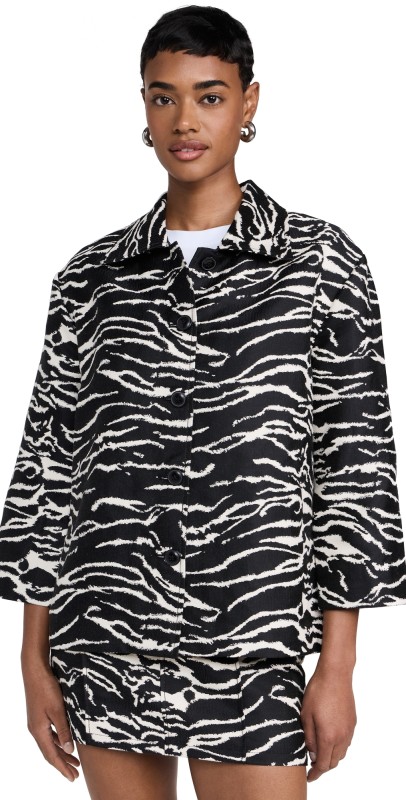 BAUM UND PFERDGARTEN Bessie Jacket Black Whisper Zebra
