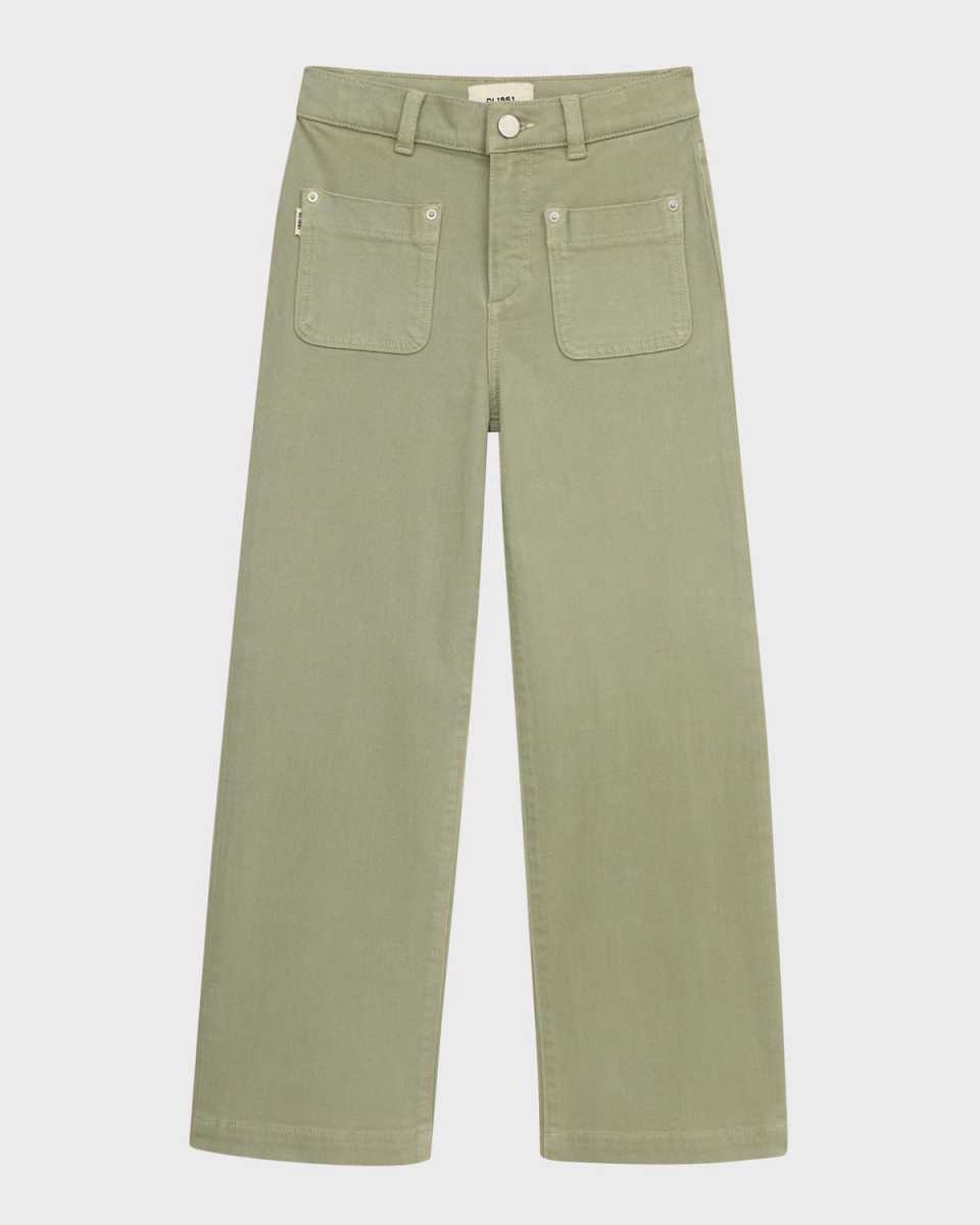 Girl's Lily High-Rise Wide-Leg Jeans, Size 2-6