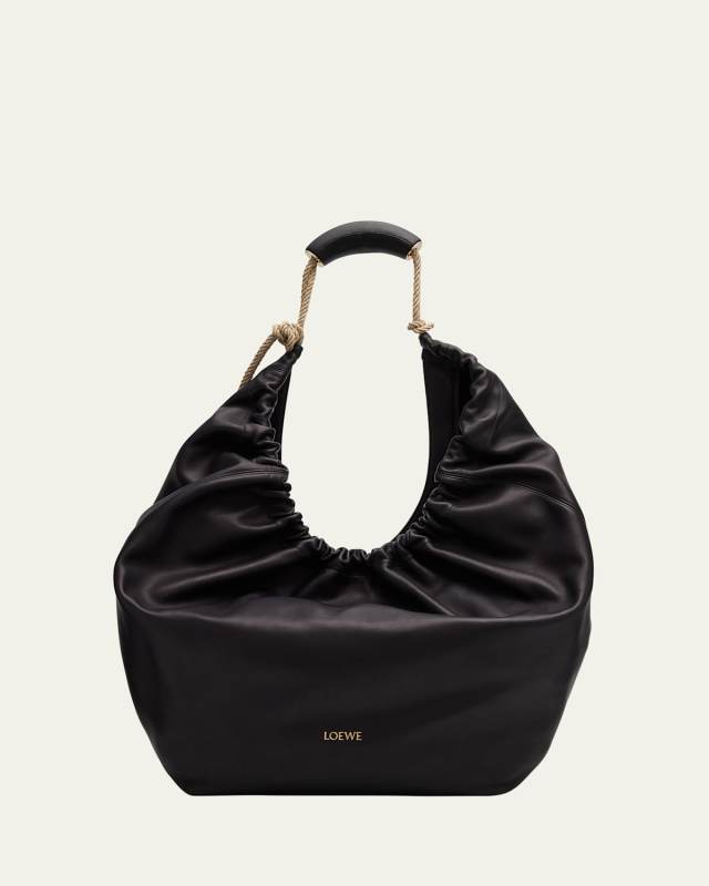 Squeeze XL Hobo Bag in Ruched Calfskin