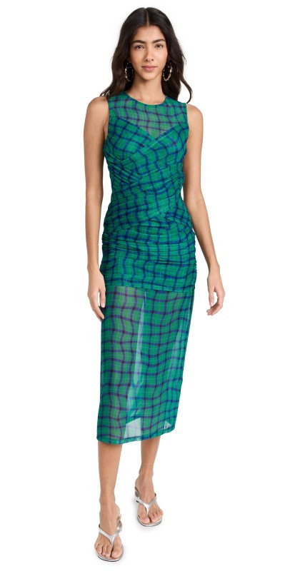 SIMONMILLER Kinny Dress Green Plaid