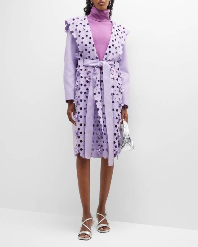 Laser-Cut Floral Coat