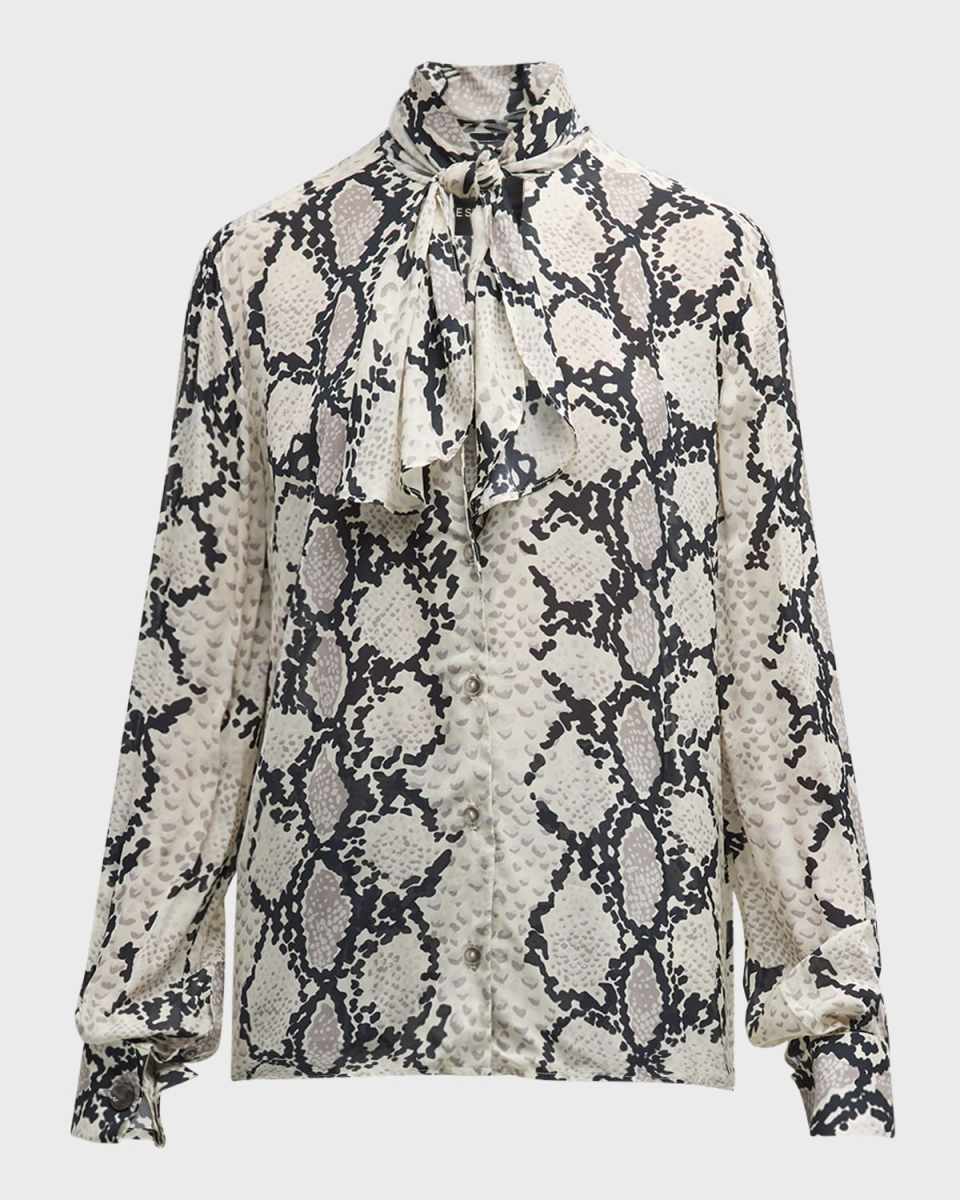 Joan Snakeskin Print Blouse