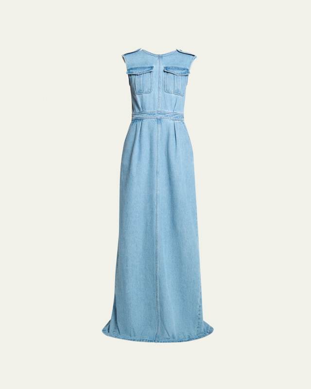 Dresda Denim Backless Dress