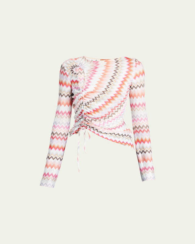 Raschel Multicolor Zig-Zag Top