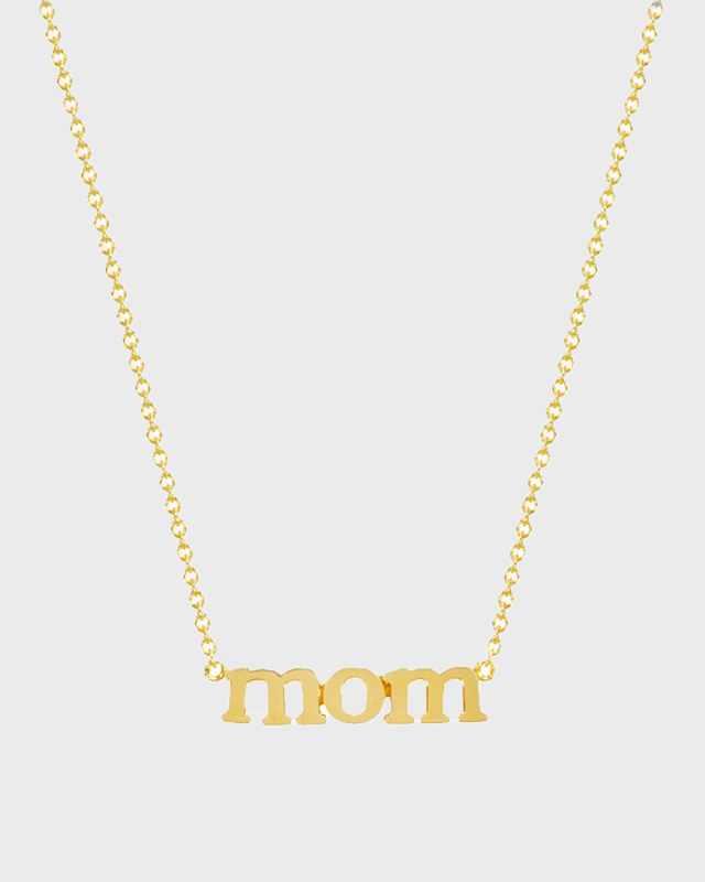 18k Mom Pendant Necklace