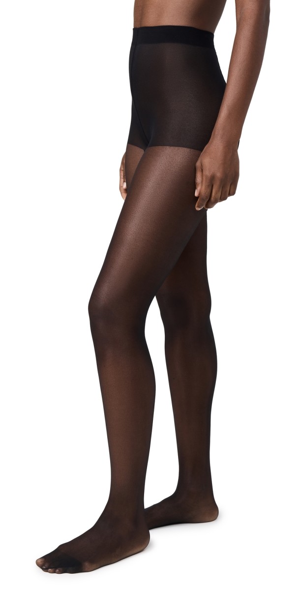 Stems Crystal Back Seam Tights Black/Clear Crystal