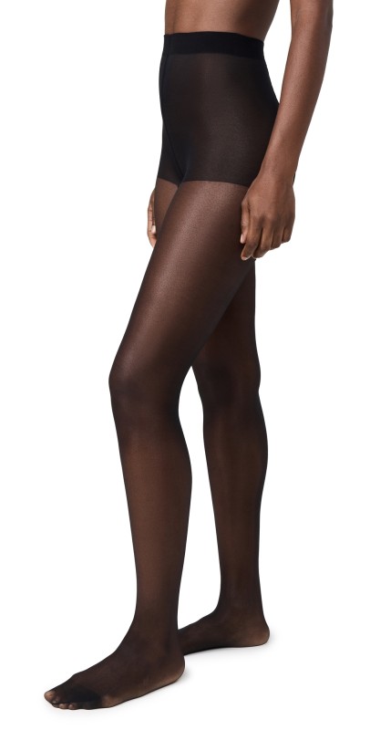 Stems Crystal Back Seam Tights Black/Clear Crystal