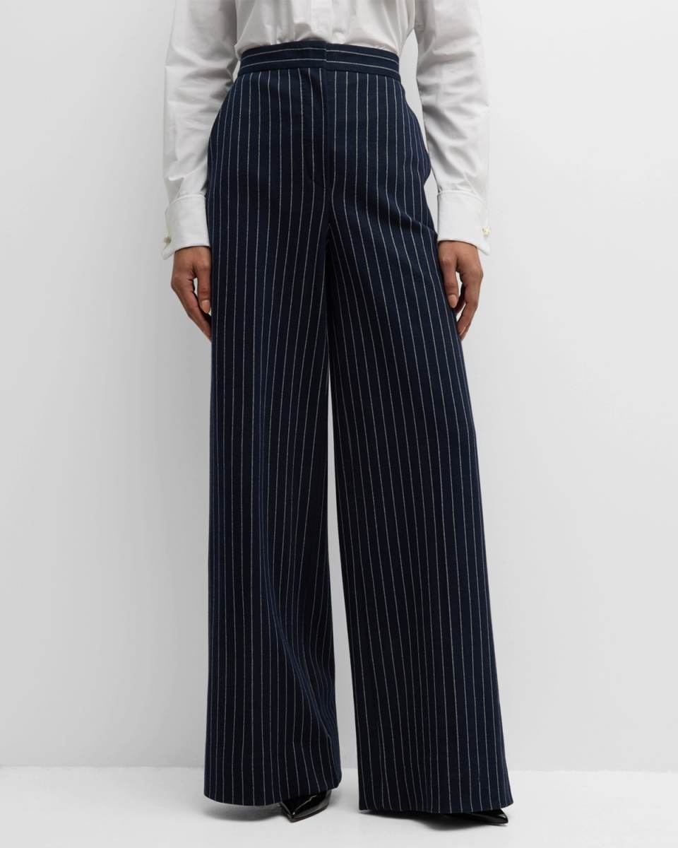 Benito Pinstripe Straight-Leg Trousers