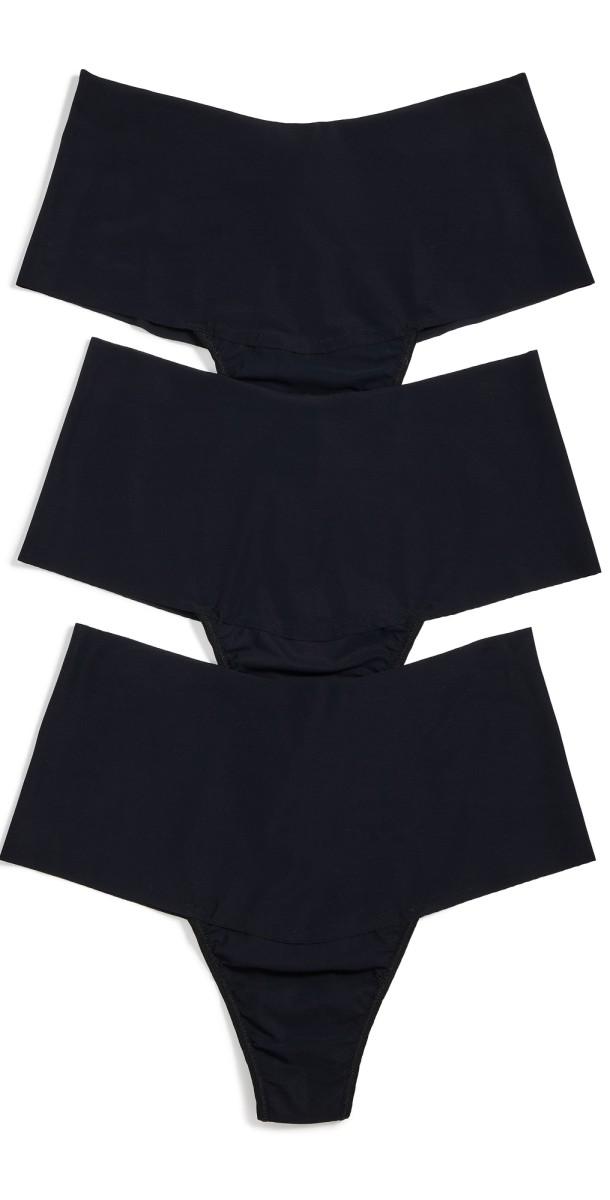 Hanky Panky Breathe Hi Rise Thong 3 Pack Black