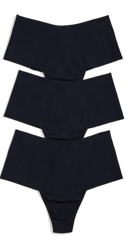 Hanky Panky Breathe Hi Rise Thong 3 Pack Black