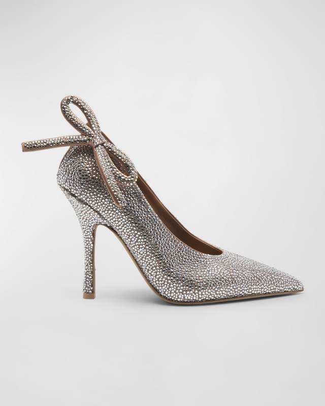 Crystal Satin Pumps