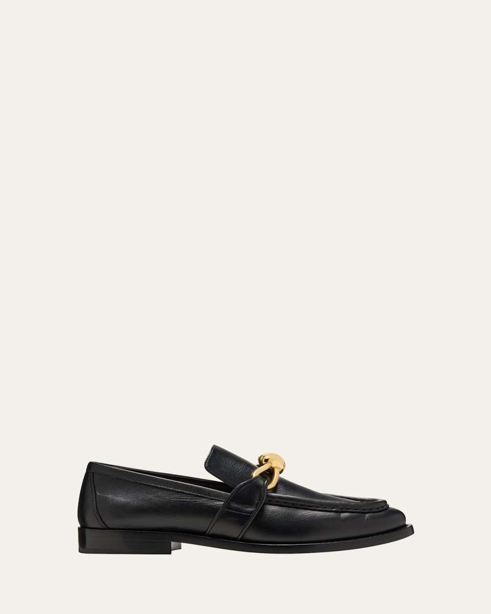 Astaire Metallic Knot Leather Loafers
