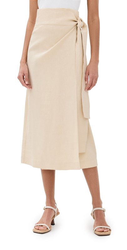 Róhe Wrap Skirt Cream