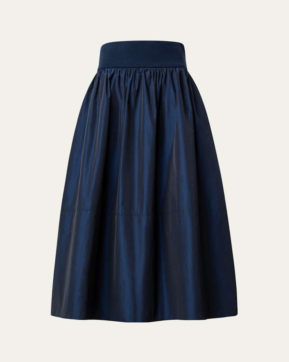 Techno Taffeta Maxi Skirt